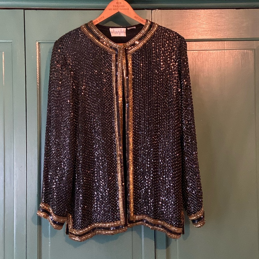 VINTAGE sequined evening jacket